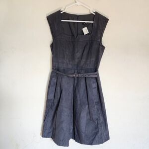 NWT Nanette Lepore Faux-suede Belted Sleeveless Business Casual Dress size 10